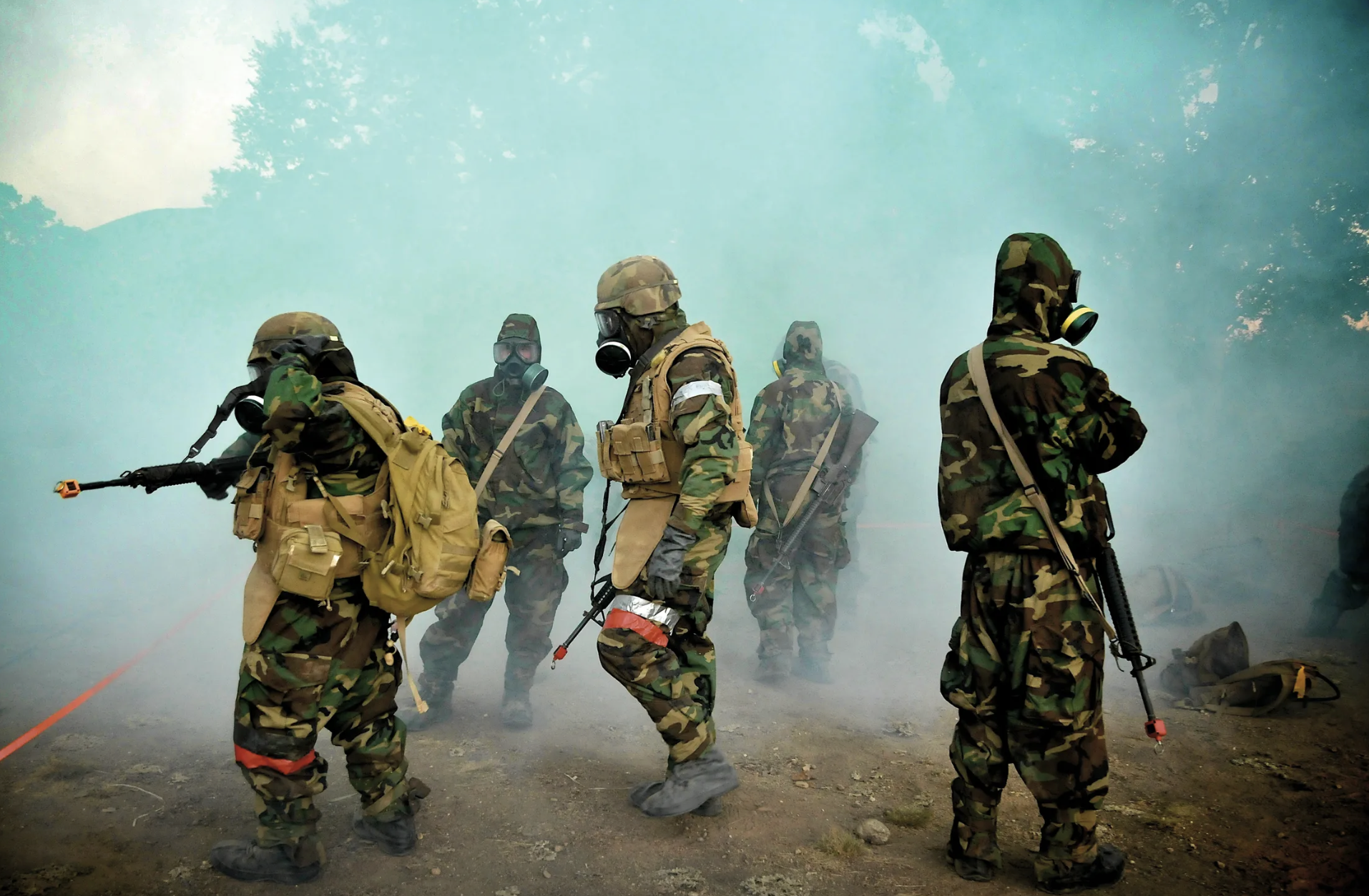 soldiers in gear on an operation